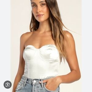 Lulu's sultry sweetie satin bodysuit